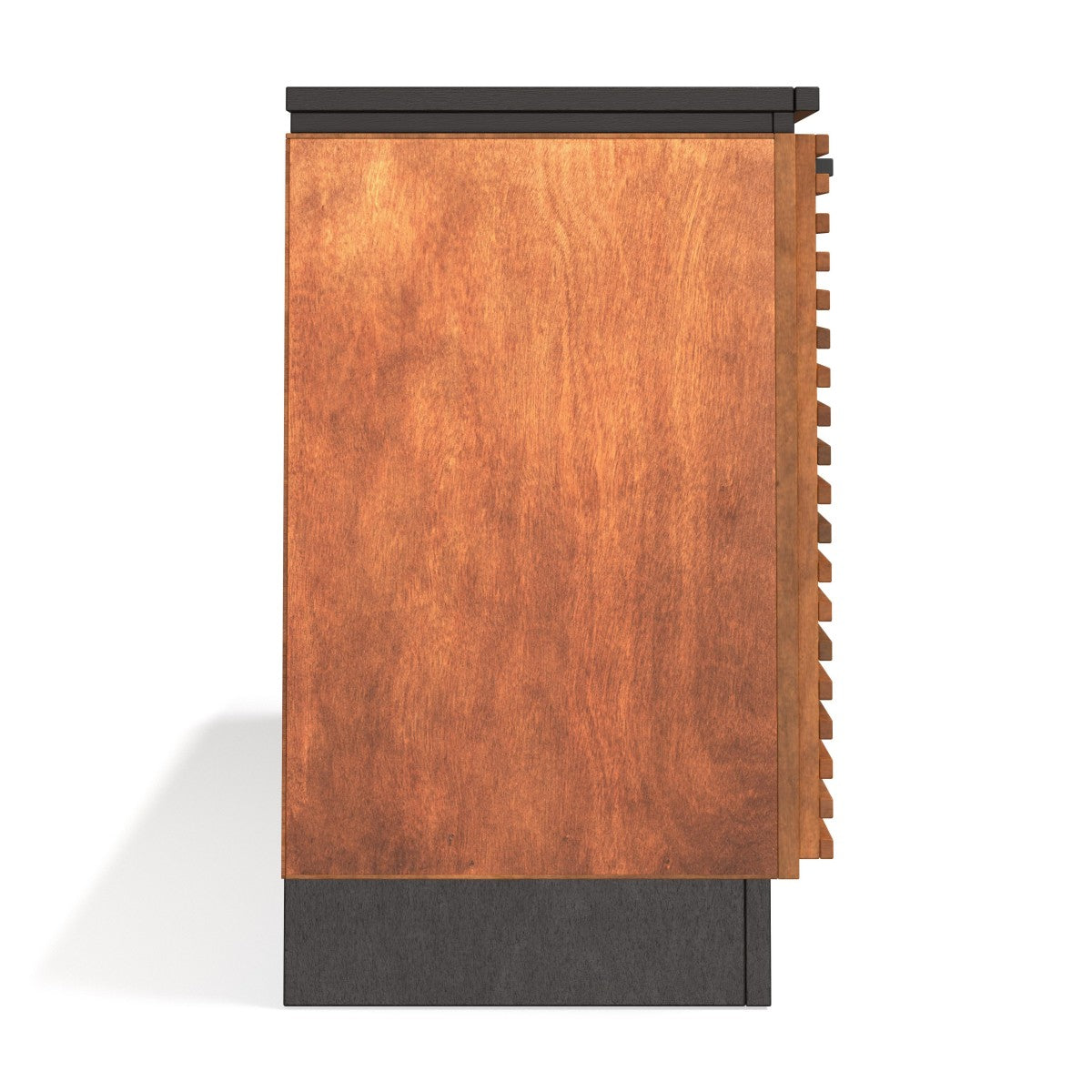 85" TV Stand Console, Fits TVs up to 95", Black Frame with Bourbon Wood Finish, No Assembly Required – Cuddlewood