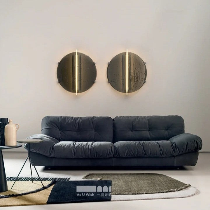 Cuddlewood Classic Leather Sofa in Neutral Tones