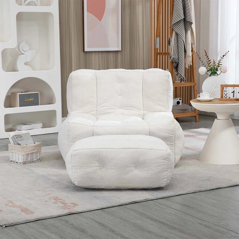 Cuddlewood 36.6" Modern Fluffy bean bag Accent chair