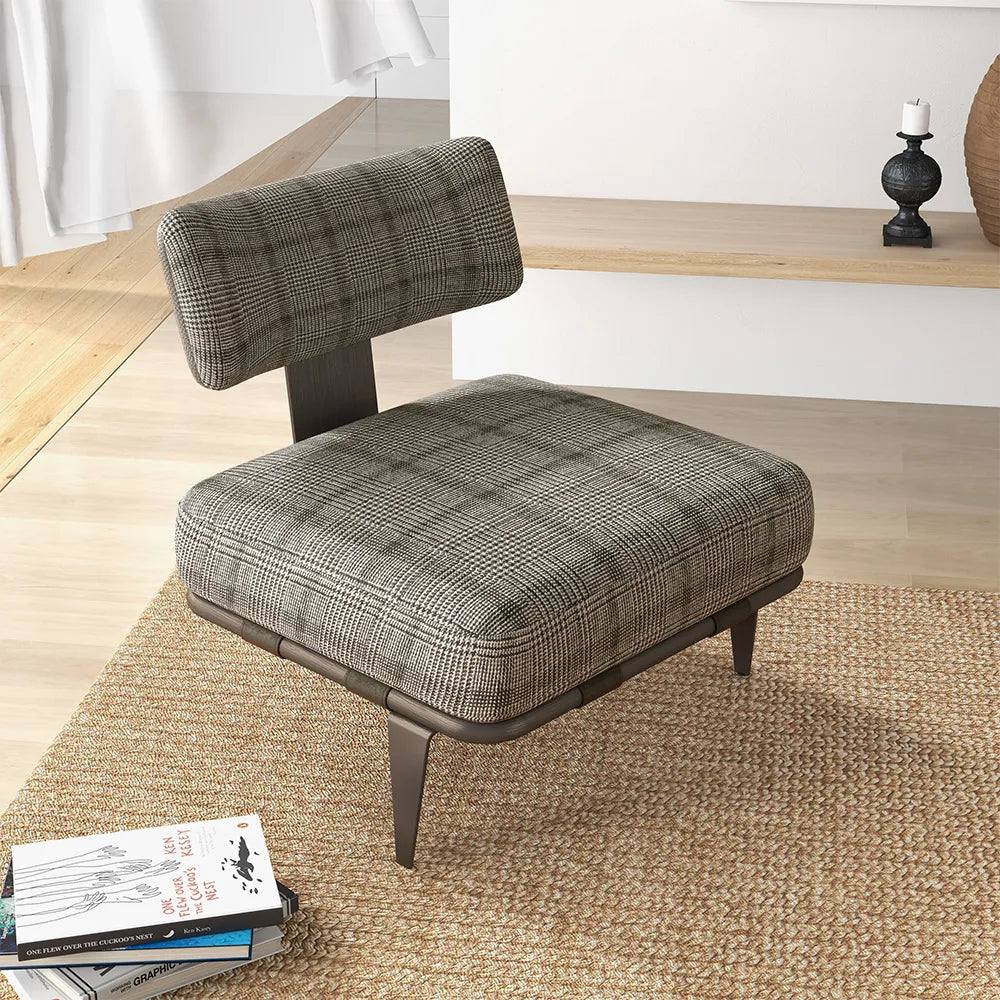 Cuddlewood 25.98" Modern Minimalist Grid Accent Chair