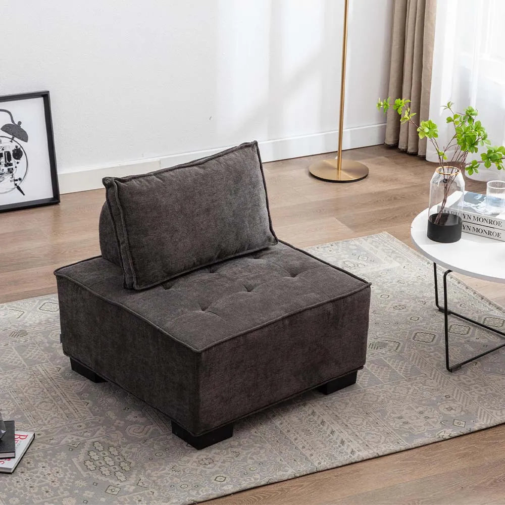 Cuddlewood 30.41" Modern Living Room Ottoman Lazy Chair