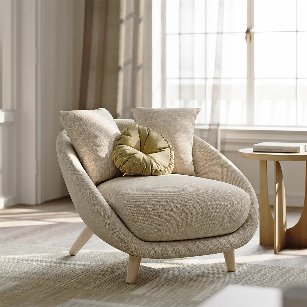 Cuddlewood Minimalist Round Accent Chair