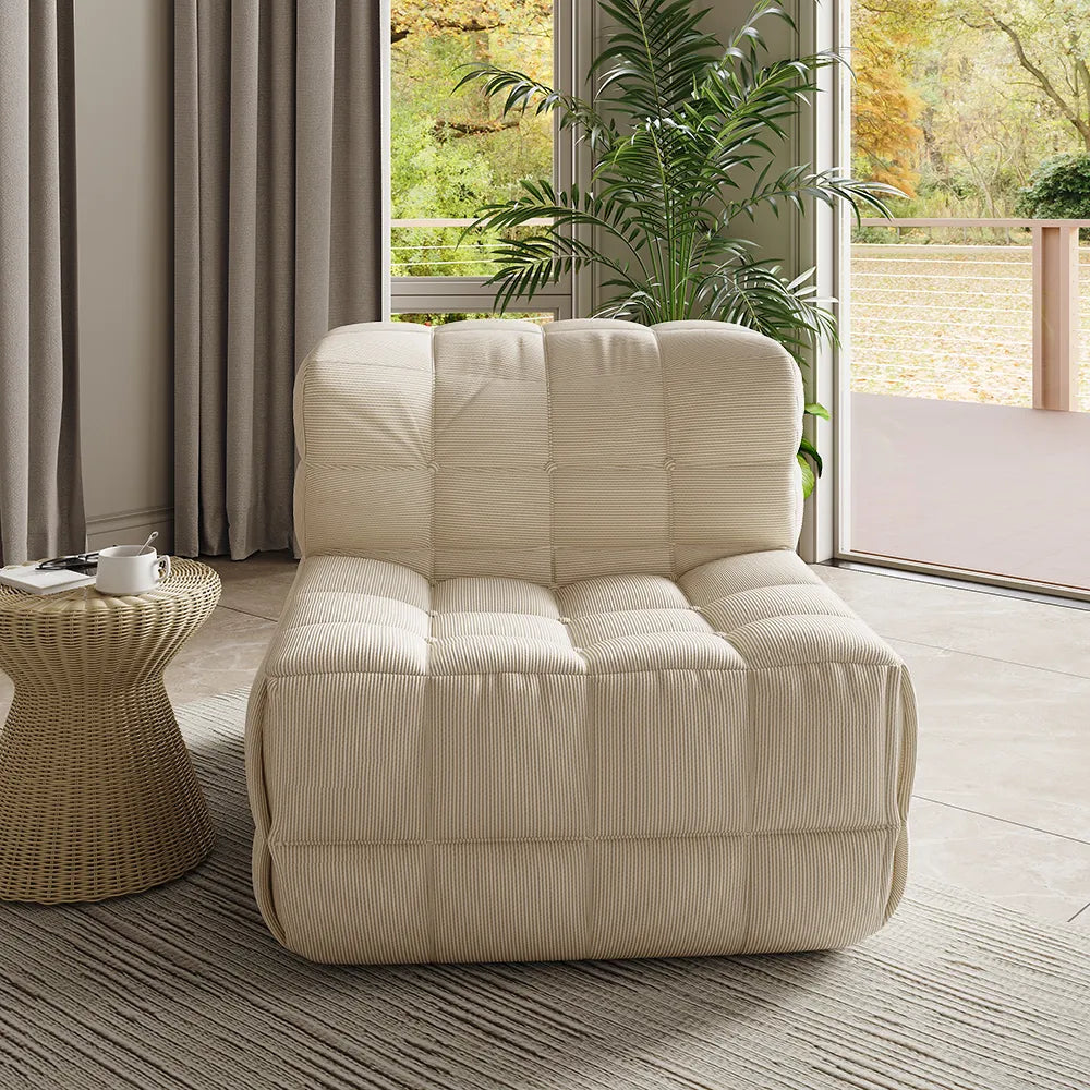 Cuddlewood 32.28" Modern Minimalist Corduroy Single Seat Sofa