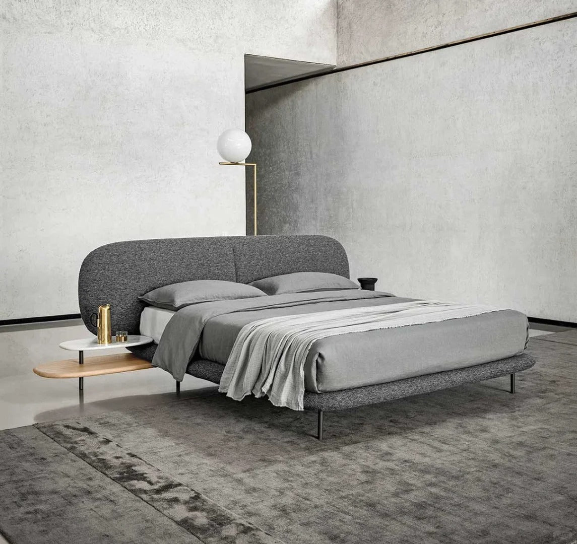 Cuddlewood River Pebble-Inspired Upholstered Bed
