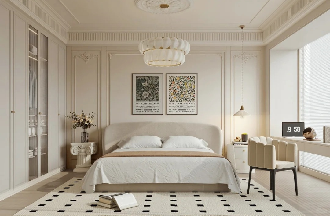 CuddlewoodElegant Upholstered Bed with Plush Cushions and Luxurious Design