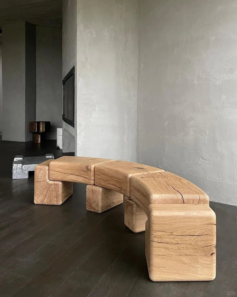 Cuddlewood Rustic Elegance: The Art of Natural Wood Bench Design