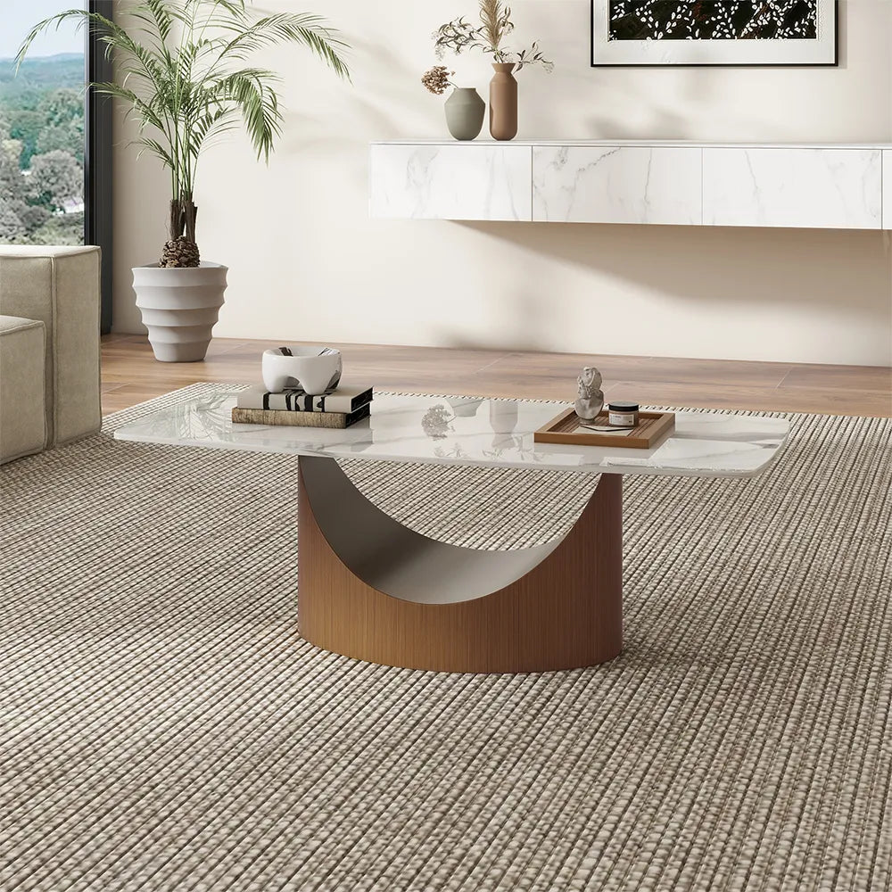 Cuddlewood 50.39'' Modern Glossy White Coffee Table