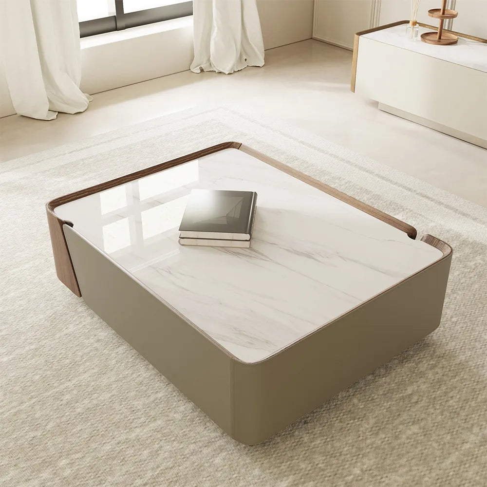 Cuddlewood 35.43" Modern Minimalist Coffee Table with Storage