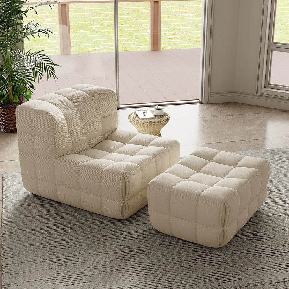 Cuddlewood 32.28" Modern Minimalist Ottoman