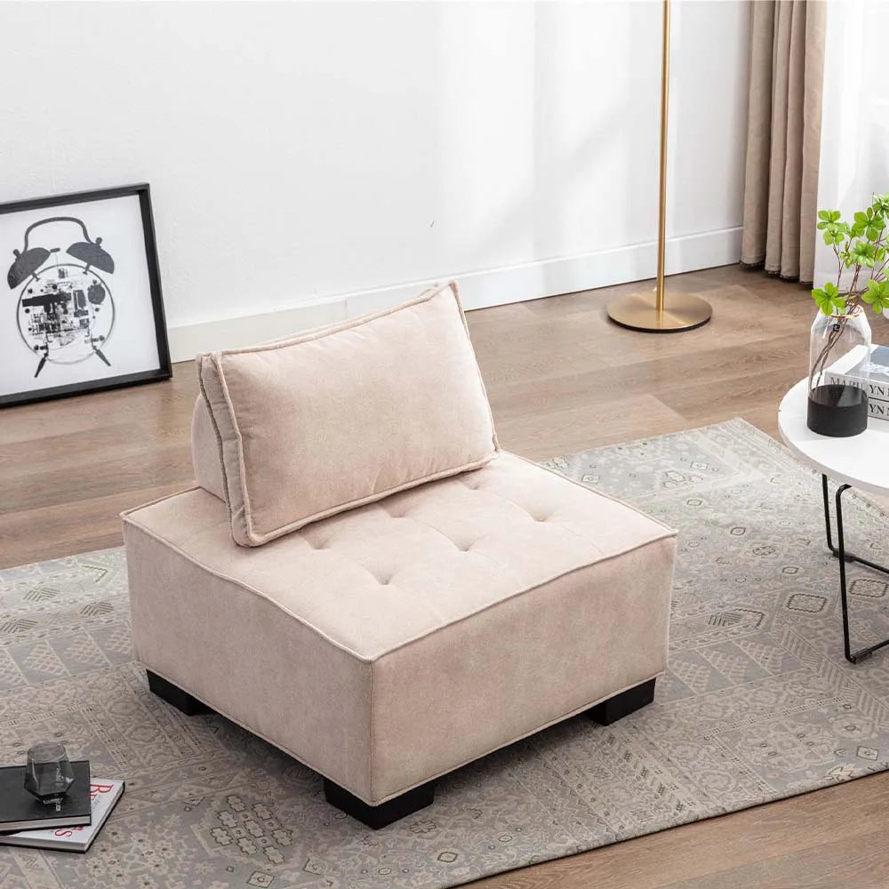 Cuddlewood 30.41" Modern Living Room Ottoman Lazy Chair