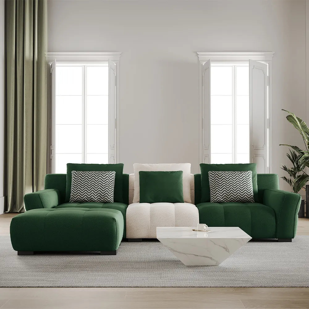 Cuddlewood 43.30" Modern Minimalist Sofa Ottoman