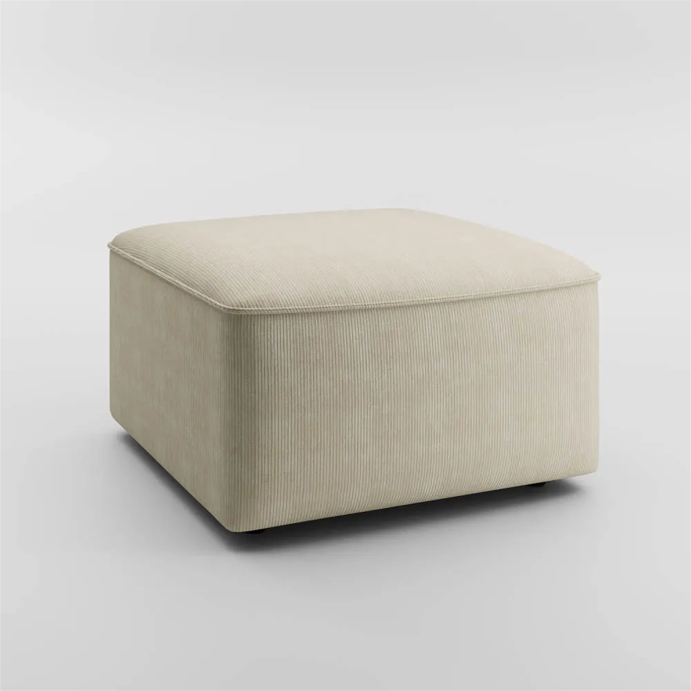 Cuddlewood Beige Corduroy Ottoman