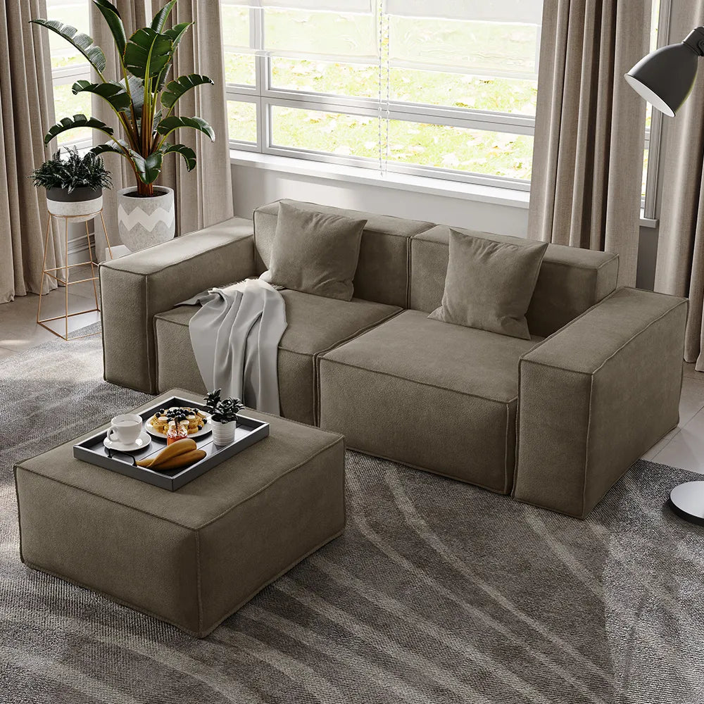 Cuddlewood Khaki Ottoman Cover