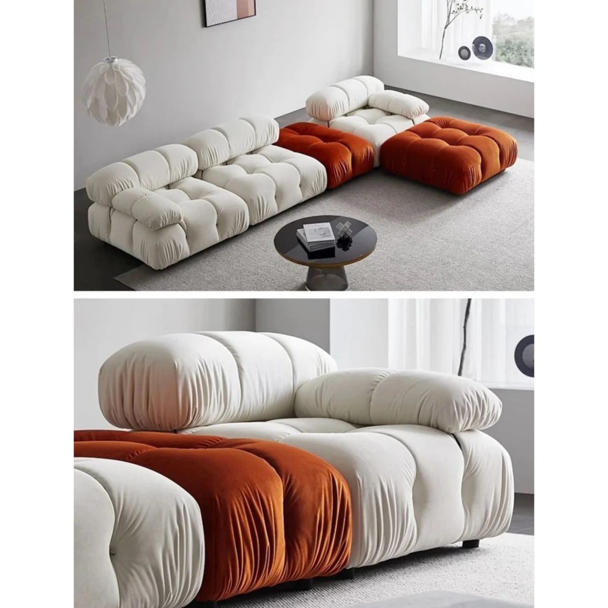 Cuddlewood Modern Grey Fabric Sofa