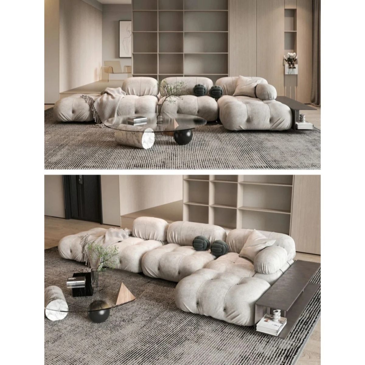 Cuddlewood Contemporary Teal Velvet Sofa