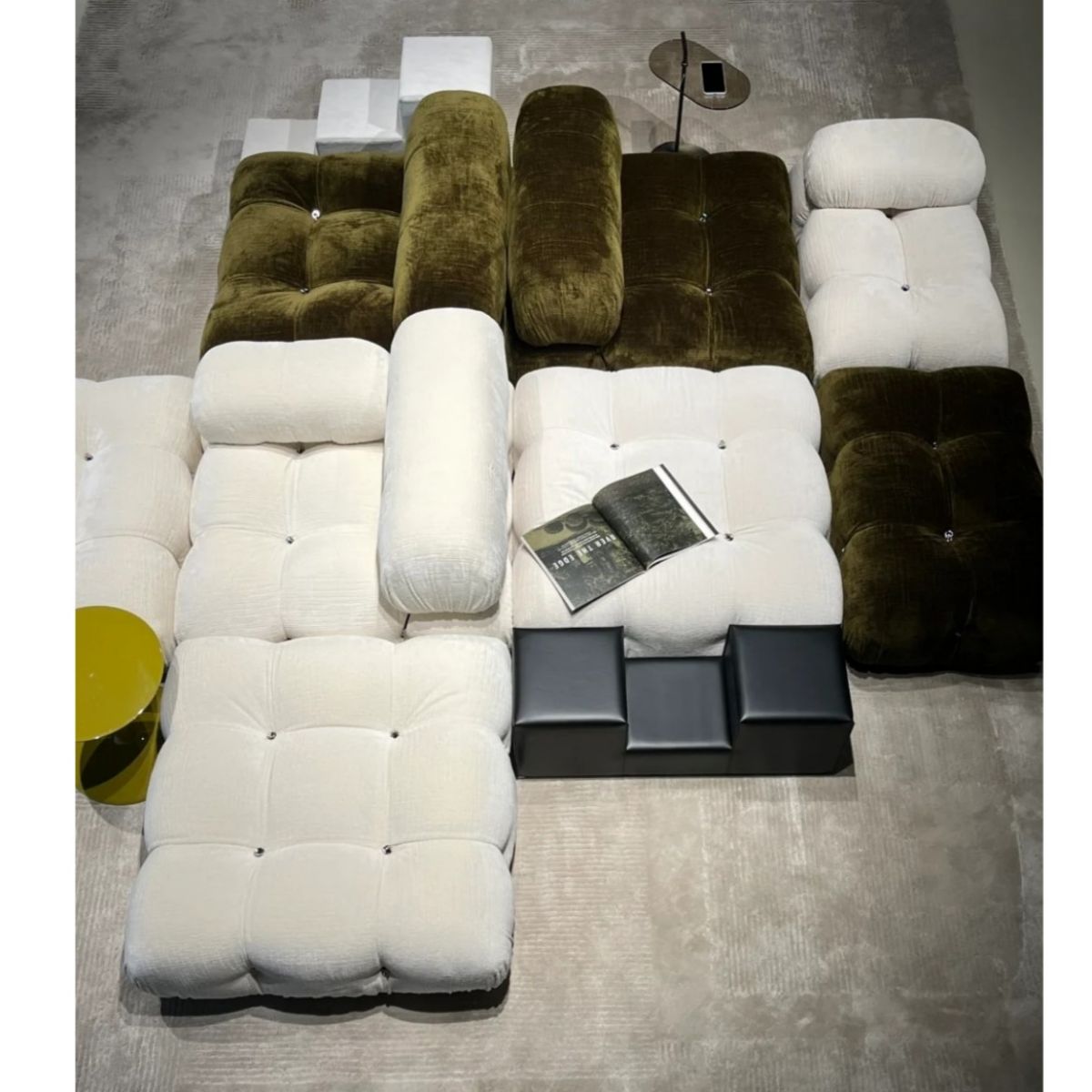 Cuddlewood Contemporary Tufted Velvet Sofa