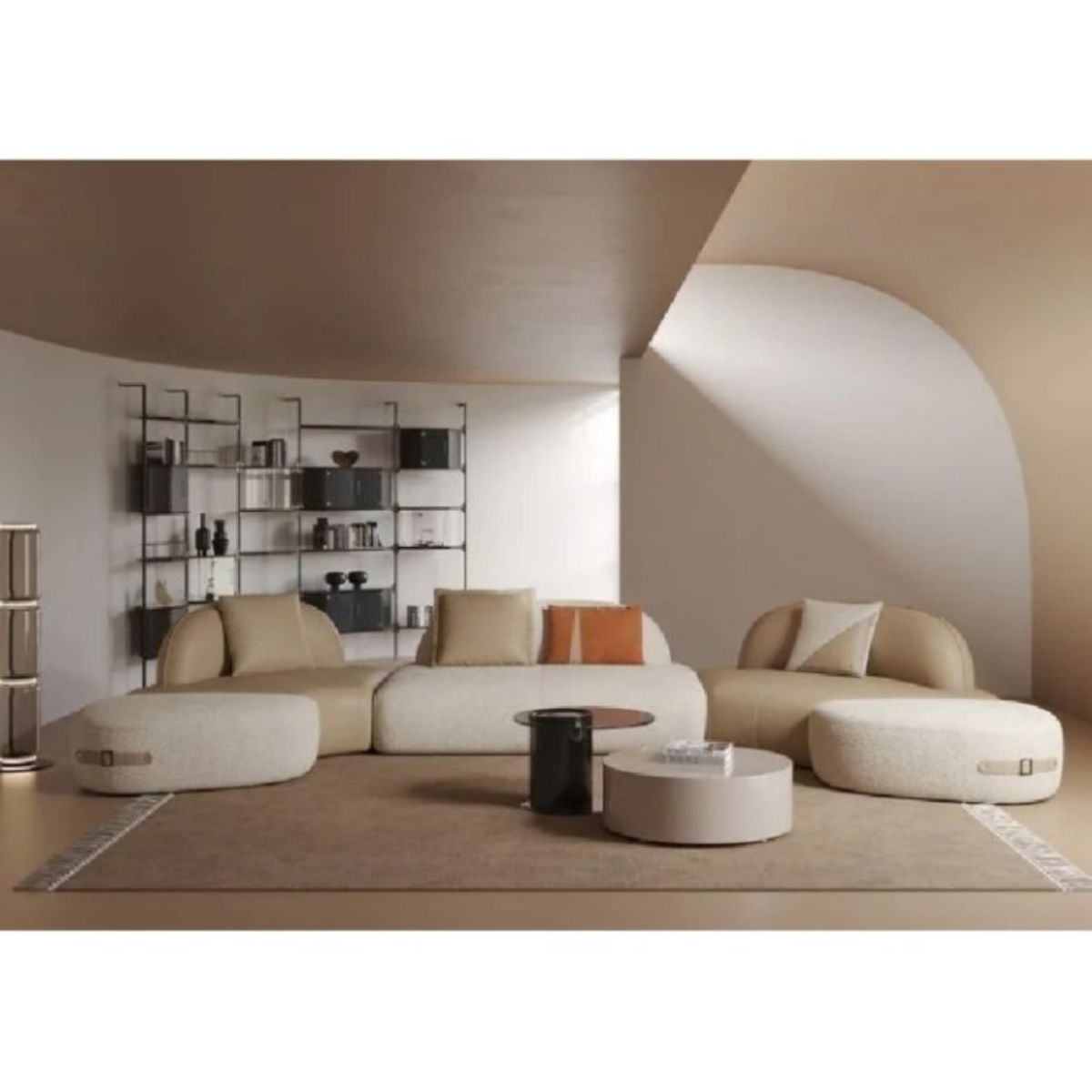 Cuddlewood Modern Rustic Leather Sofa