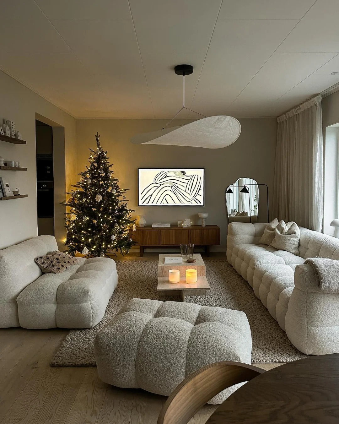 Cuddlewood Modern Leather Reclining Sofa