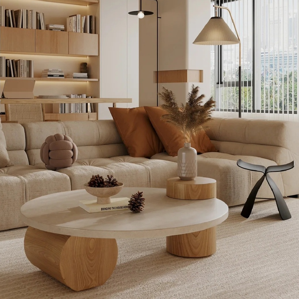 Cuddlewood Natural Round Coffee Table