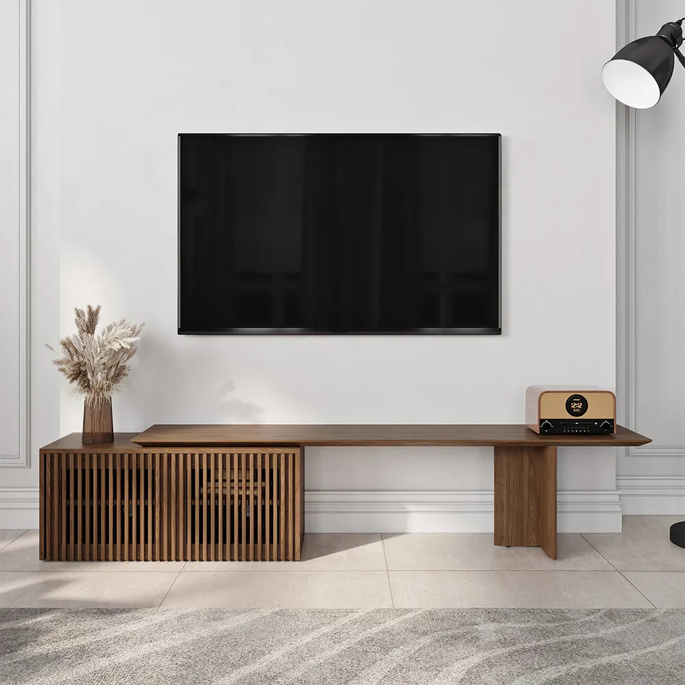 Cuddlewood Modern Wood Extendable TV Stand