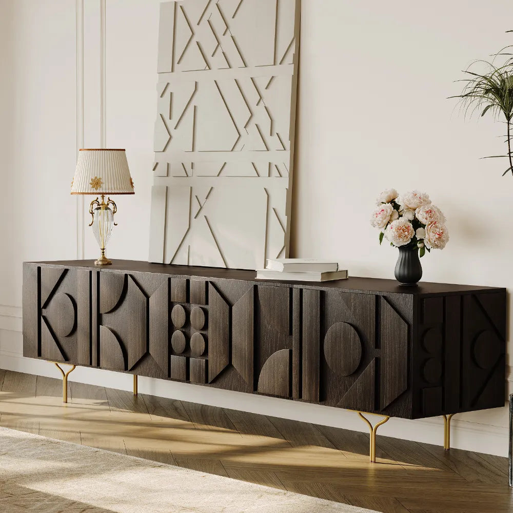 Cuddlewood 70.87"Mid-Century Modern TV Stand