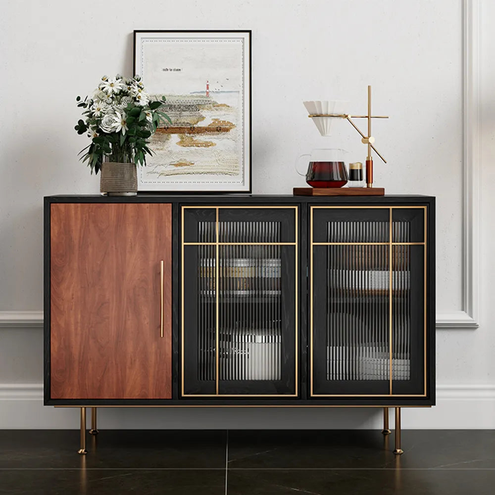 Cuddlewood  47.24”Mid Century Sideboard Buffet 3 Door Cabinet