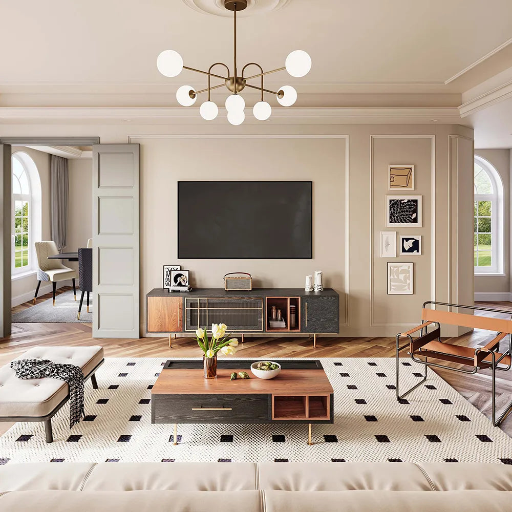 Cuddlewood  Modern Black TV Stand