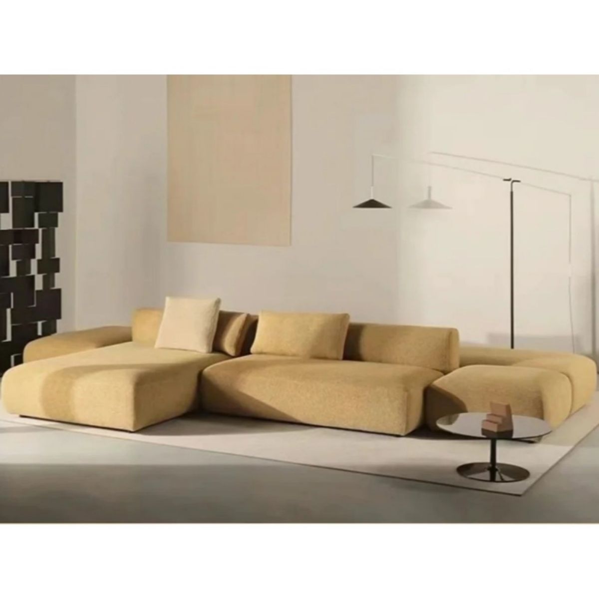 Cuddlewood Stylish Beige Velvet Sofa