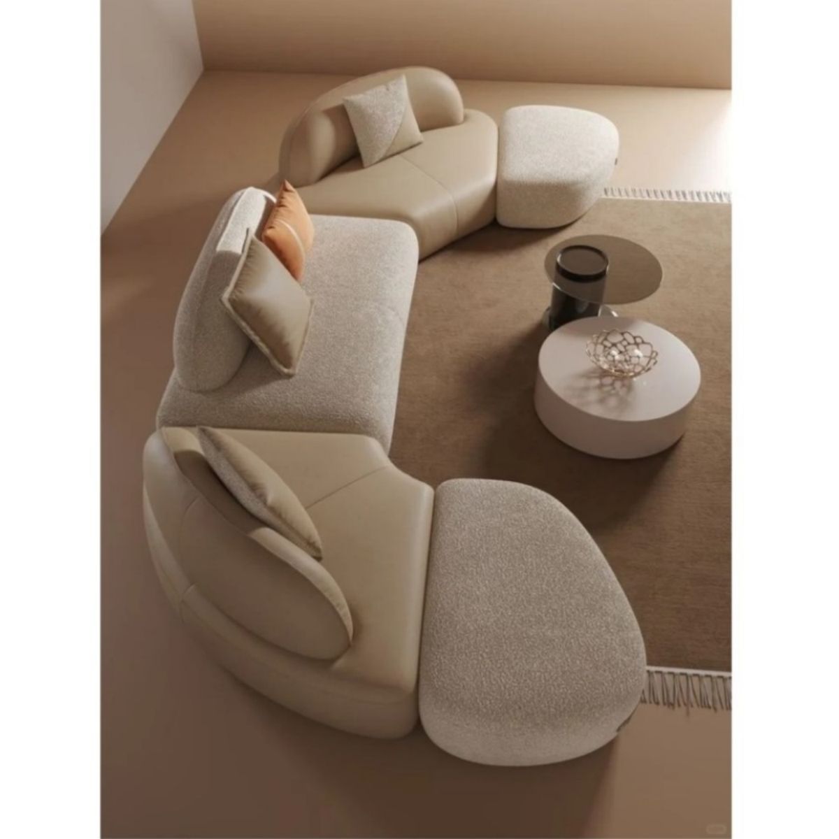 Cuddlewood Modern Rustic Leather Sofa