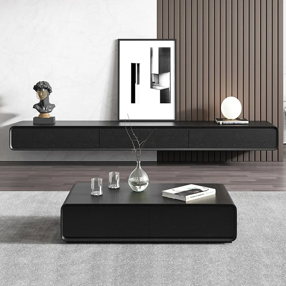 Cuddlewood Black Floating TV Stand