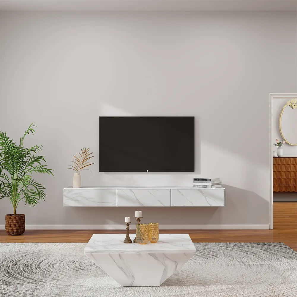 Cuddlewood Modern Wall-Mounted TV Stand