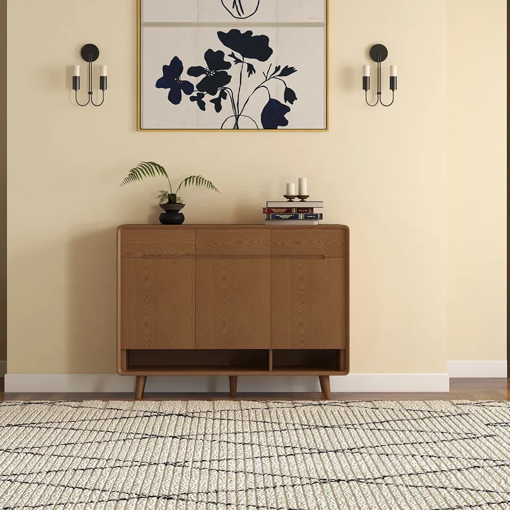 Cuddlewood Minimalist 3 Door Shoe Cabinet for Storage